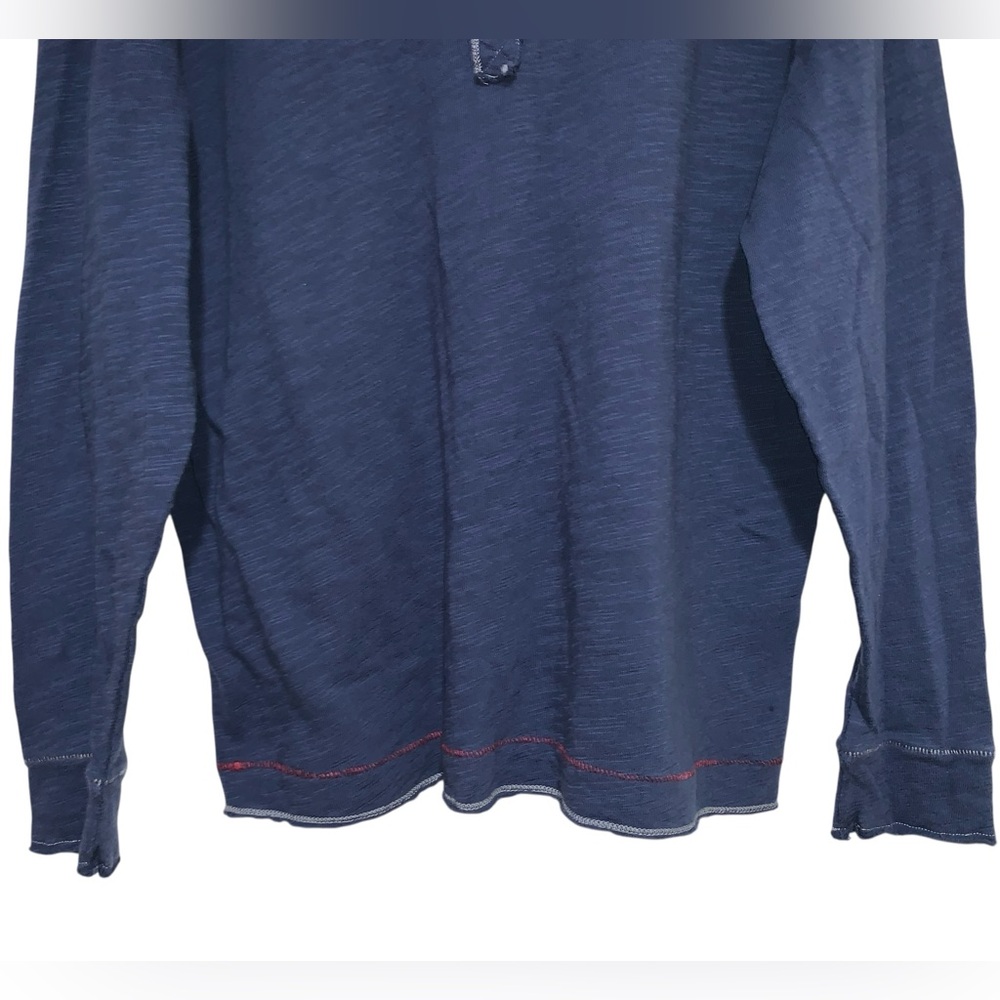 True Grit Men's Soft Henley Pullover Shirt Blue Size: L - Picture 7 of 13